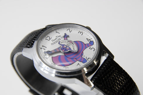 【 EXC+4 】 Seiko Disney Time 5000-8000 CHESIRE CAT Hand Winding Watch from JAPAN